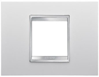 LUX PLATE - IN TECHNOPOLYMER - 2 MODULES - WHITE - CHORUSMART