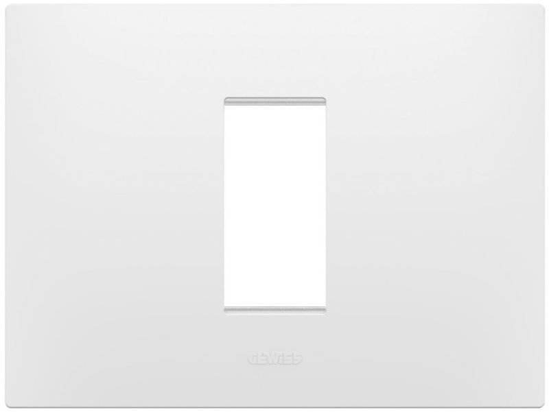 EGO PLATE - IN TECHNOPOLYMER - 1 MODULE - SATIN WHITE - CHORUSMART