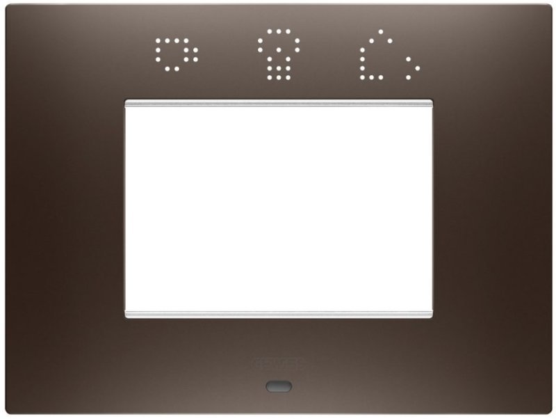 EGO SMART PLATE - IN PAINTED TECHNOPOLYMER - 3 MODULES - BROWN SHADE - CHORUSMART