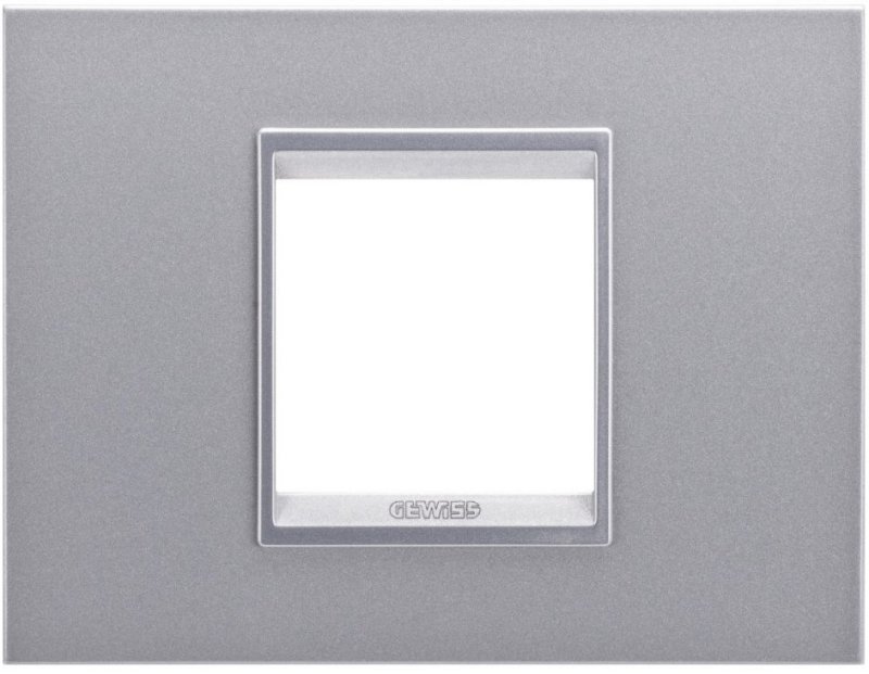 LUX PLATE - IN TECHNOPOLYMER - 2 MODULES - MONOCHROME TITANIUM - CHORUSMART